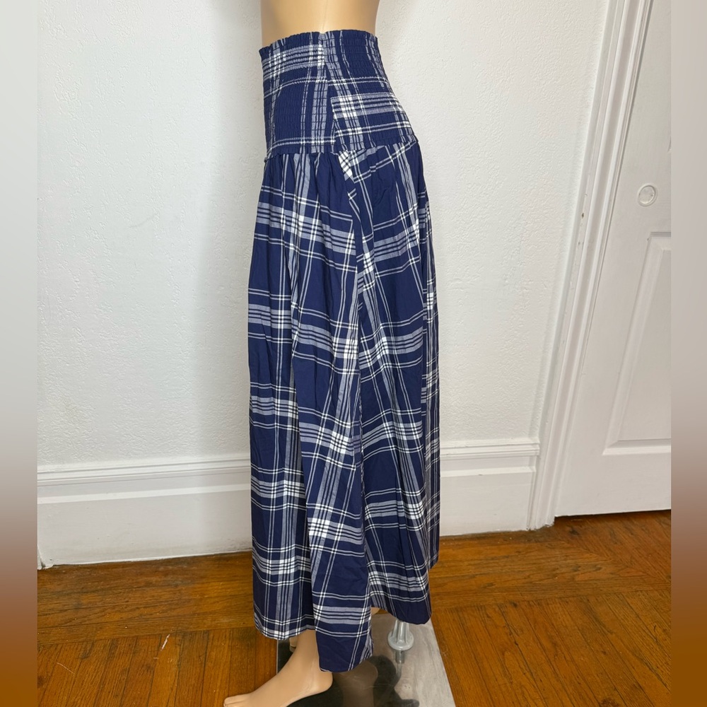 Hill House Navy and White Plaid Midi Skirt - Picture 3 of 8